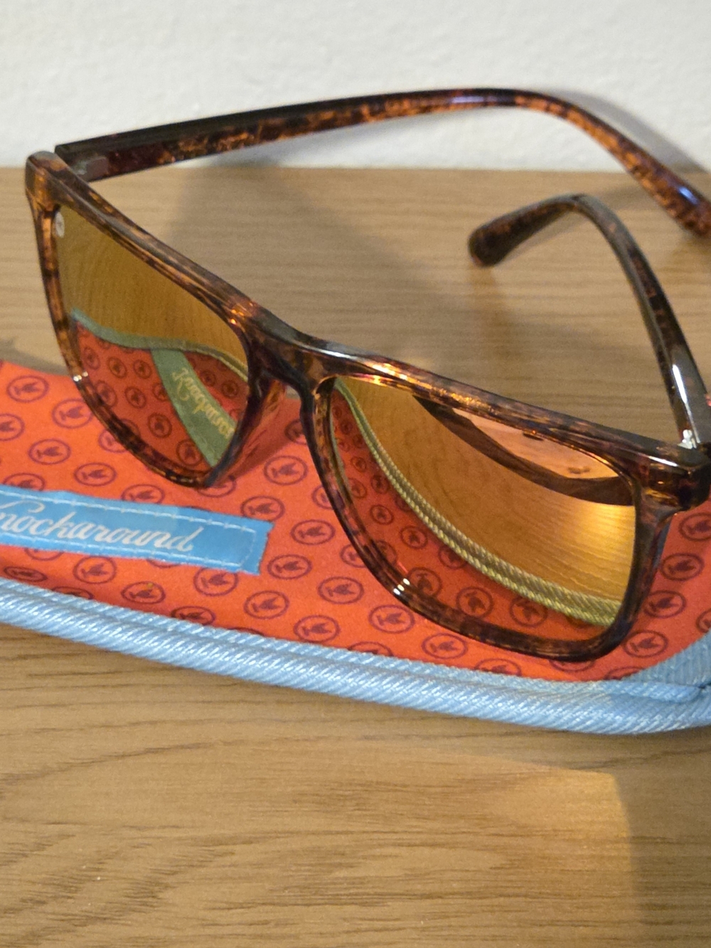 Knockaround Women's Tortoiseshell Polarized Sunglasses with Amber Lenses - Picture 5 of 9